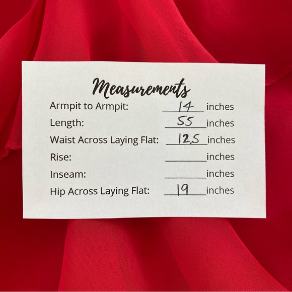 Vintage Miss Elliette Cascading Ruffles Maxi Dress Evening Gown Red 6 - Picture 16 of 16